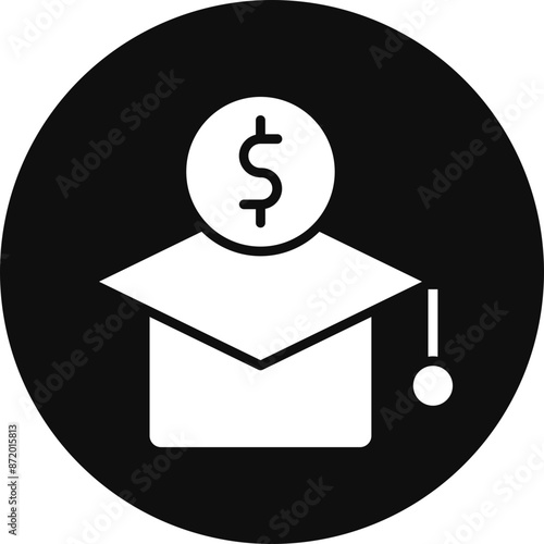 Fees Glyph Black Circle Icon