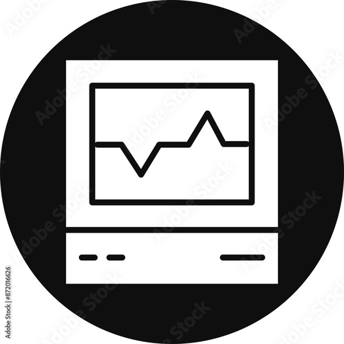 Cardiology Vector Glyph Black Circle Icon © Haris