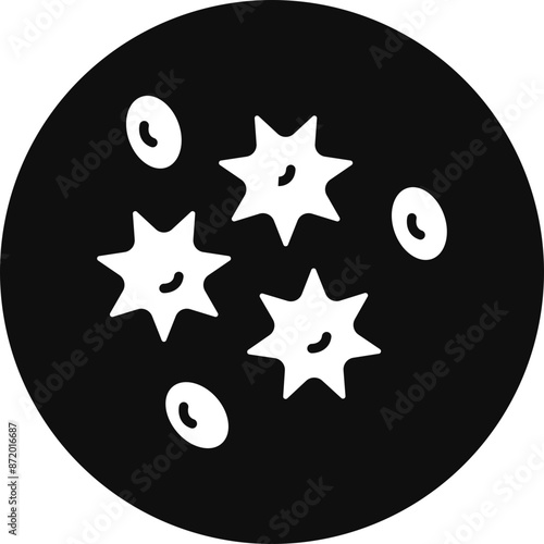 Platelet Vector Glyph Black Circle Icon