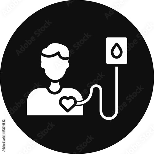 Donor Vector Glyph Black Circle Icon