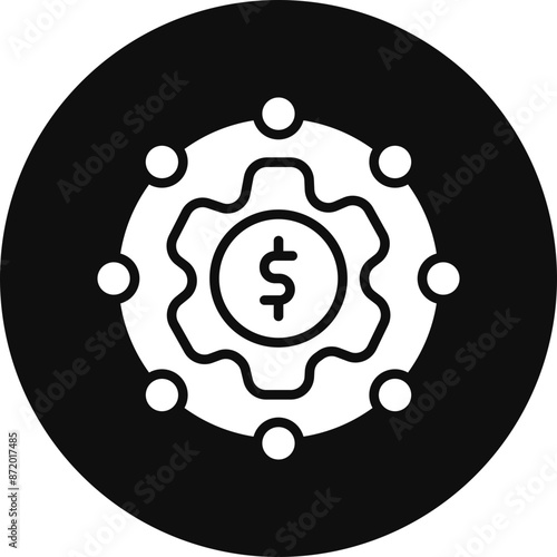 Finance Vector Glyph Black Circle Icon