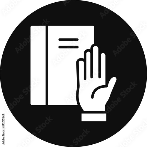 Truth Vector Glyph Black Circle Icon