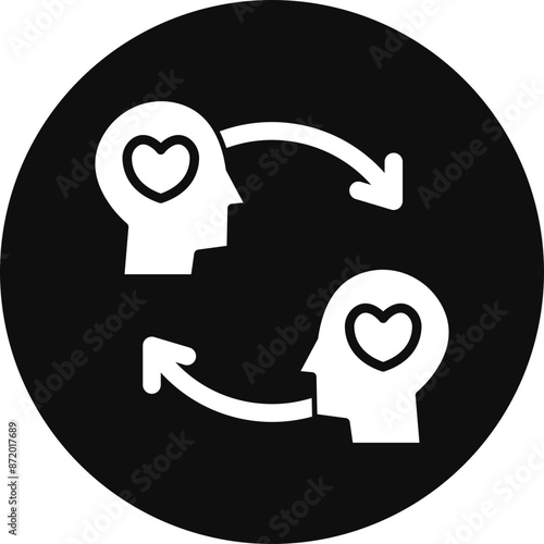 Empathy Vector Glyph Black Circle Icon