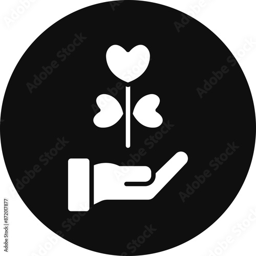 Give Vector Glyph Black Circle Icon