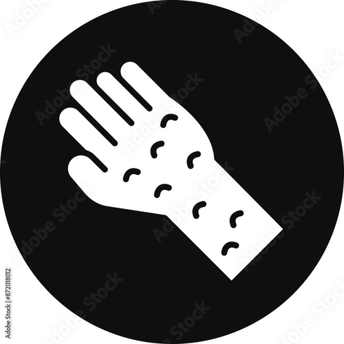 Skin Rash Vector Glyph Black Circle Icon
