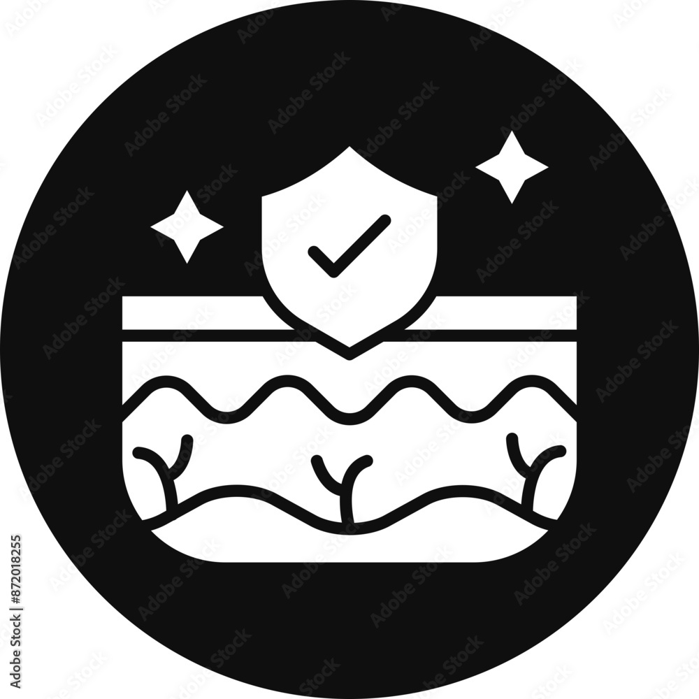 Skin Protection Vector Glyph Black Circle Icon Skin Protection Vector Glyph Black Circle Icon