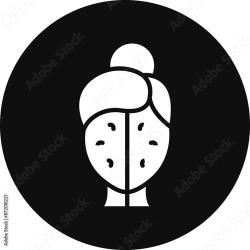 Wrinkles Vector Glyph Black Circle Icon