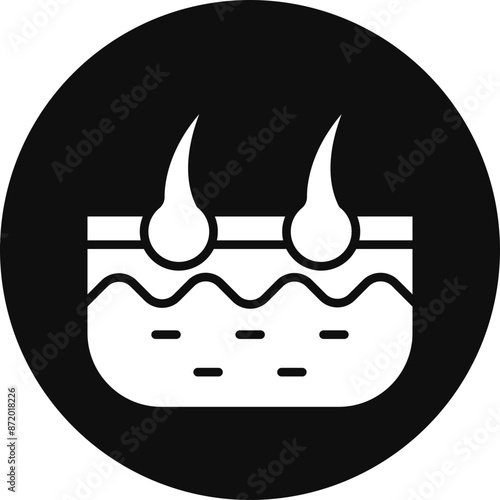 Hairy Vector Glyph Black Circle Icon