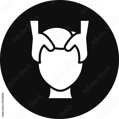 Massager Vector Glyph Black Circle Icon