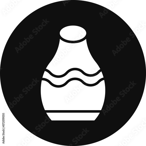 Pottery Vector Glyph Black Circle Icon