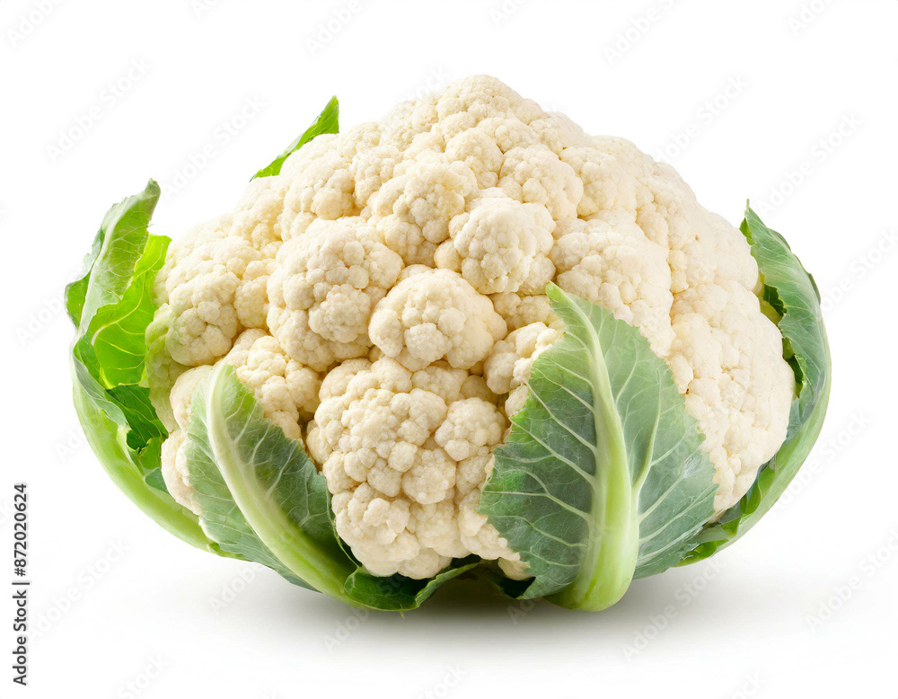 Blumenkohl isoliert auf weißen Hintergrund, Freisteller Blumenkohl isoliert auf weißen Hintergrund, Freisteller