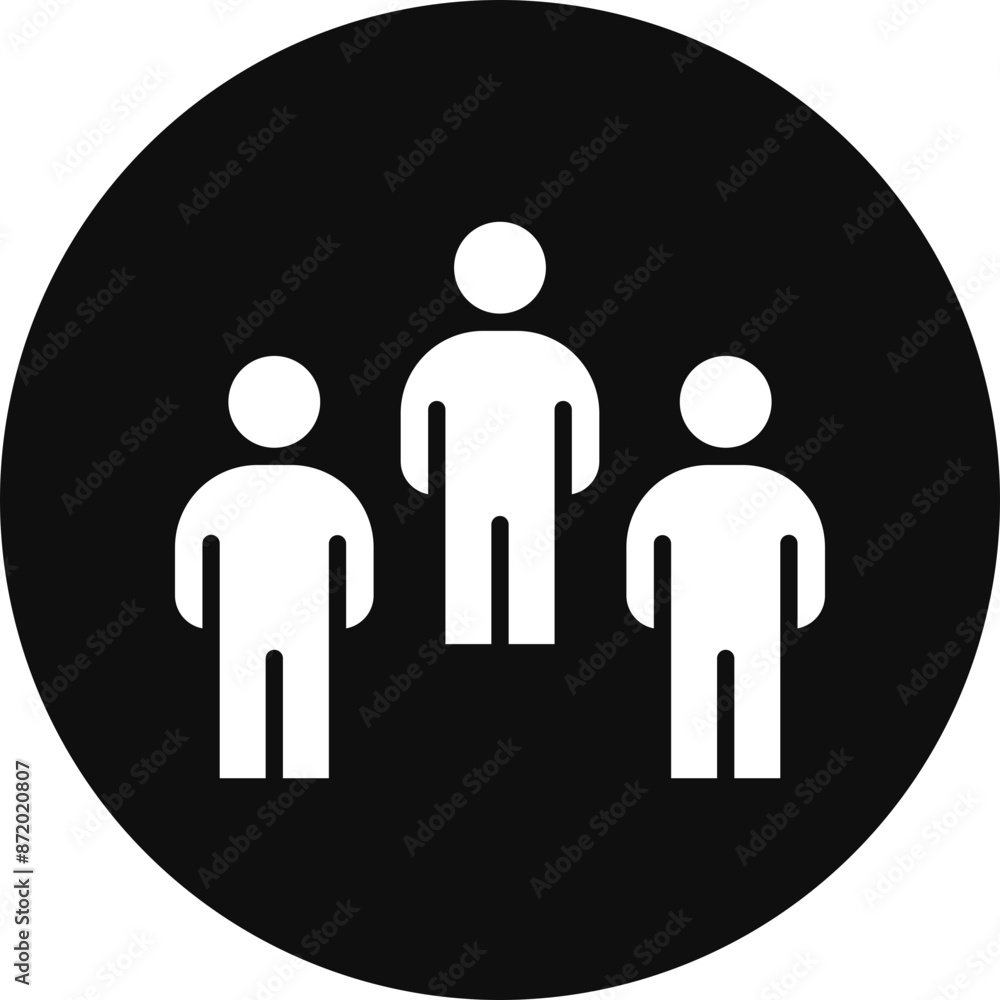 People Glyph Black Circle Icon People Glyph Black Circle Icon