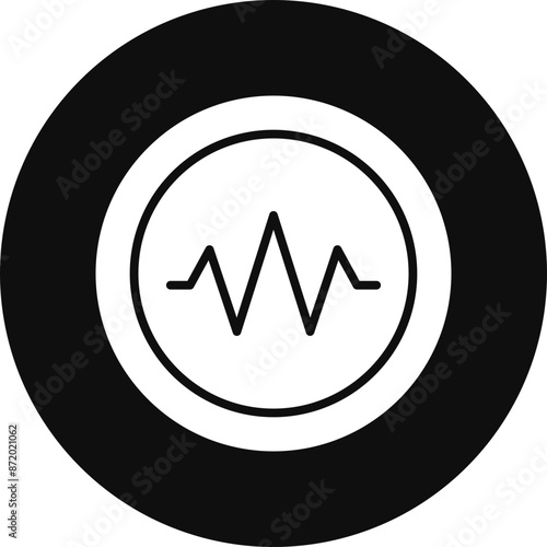 Amplitude Glyph Black Circle Icon