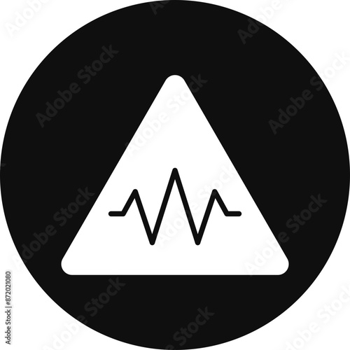 Seismology Glyph Black Circle Icon