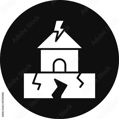 Damage Glyph Black Circle Icon