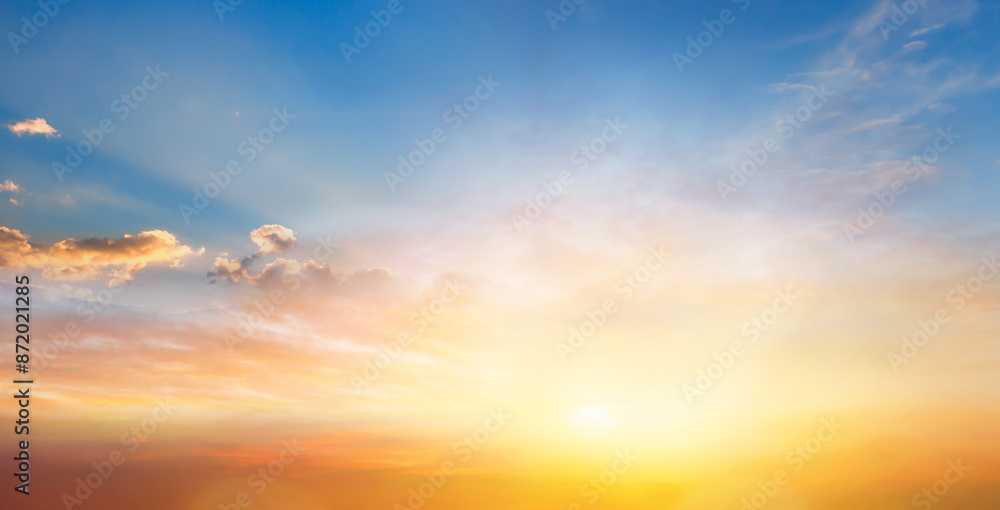 Sunset Sky cloud in the Morning Sunrise with Orange Sunset Sky cloud in the Morning Sunrise with Orange