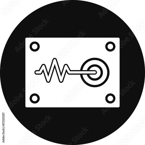Epicentre Glyph Black Circle Icon