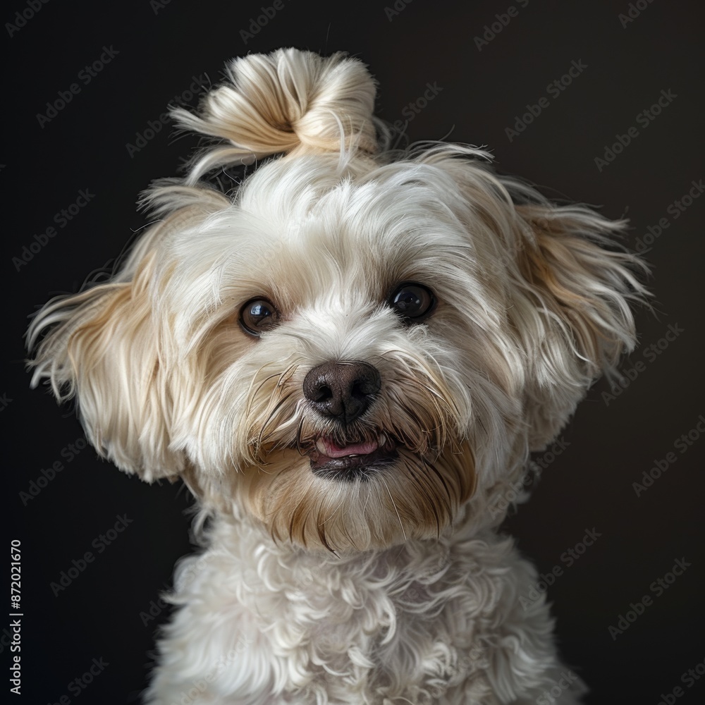 Cute Maltipoo posing for the camera. Pet friendly accommodation, luxury pet travel Cute Maltipoo posing for the camera. Pet friendly accommodation, luxury pet travel
