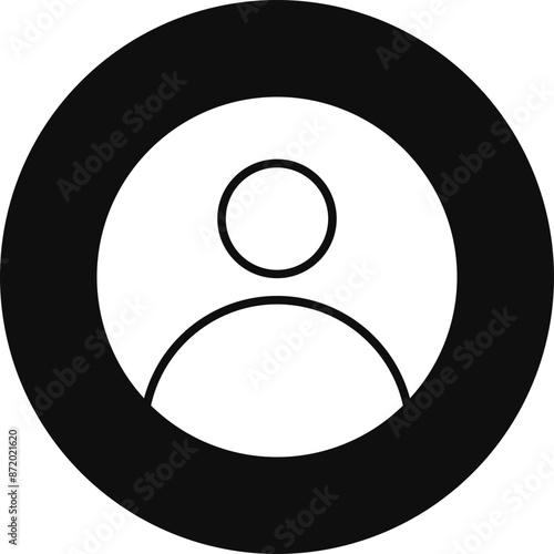 Customer Glyph Black Circle Icon