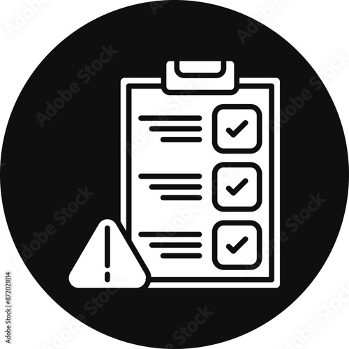 Risk Glyph Black Circle Icon