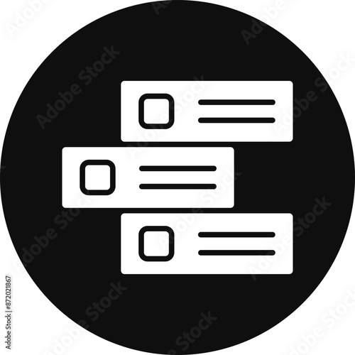 Backlog Glyph Black Circle Icon