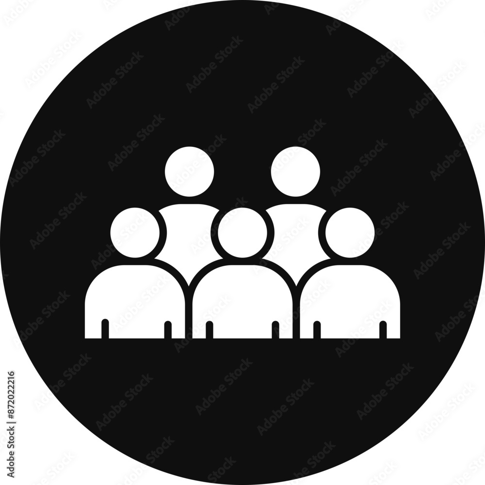 People Glyph Black Circle Icon People Glyph Black Circle Icon