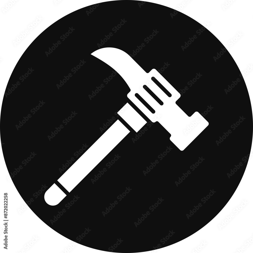 Hammer Glyph Black Circle Icon Hammer Glyph Black Circle Icon