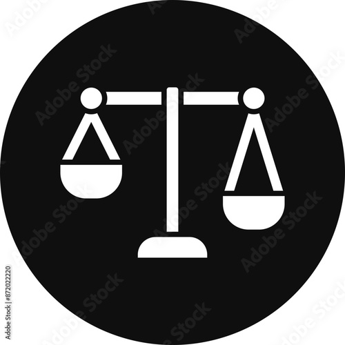 Unfair Glyph Black Circle Icon