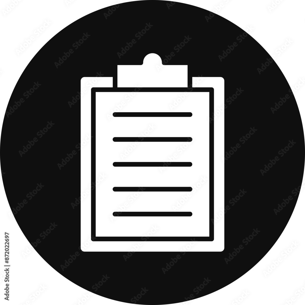 Clipboard Glyph Black Circle Icon Clipboard Glyph Black Circle Icon