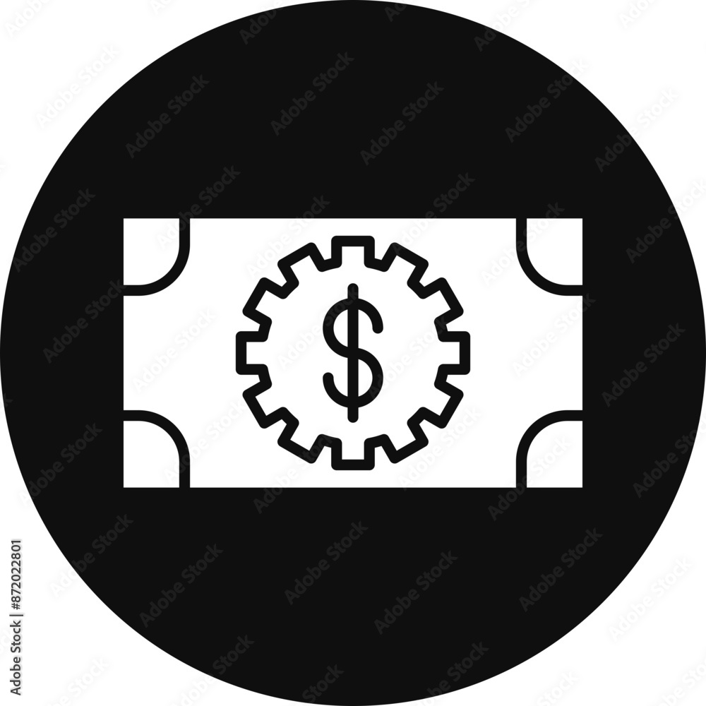 Money Management Glyph Black Circle Icon Money Management Glyph Black Circle Icon