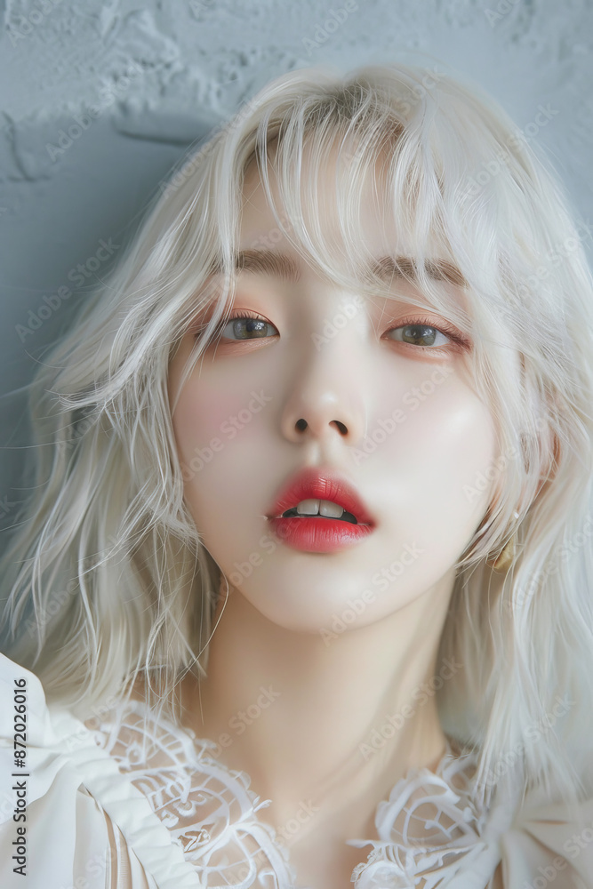 A realistic portrait of a young supermodel girl A realistic portrait of a young supermodel girl