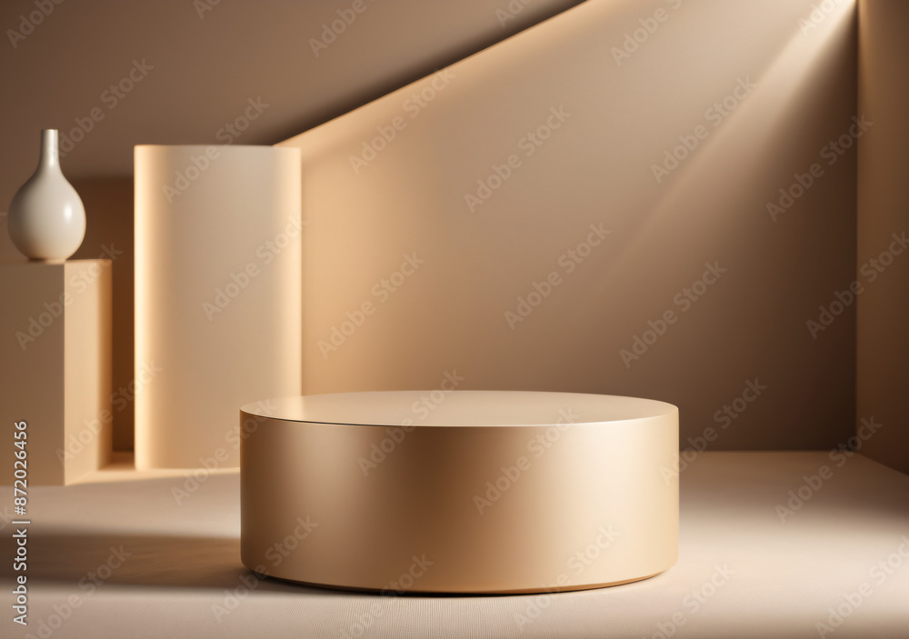 3d display product beige minimal scene with geometric podium platform. cylinder background vector 3d rendering with podium. stand for cosmetic products. Stage showcase on pedestal 3d beige studio. 3d display product beige minimal scene with geometric podium platform. cylinder background vector 3d rendering with podium. stand for cosmetic products. Stage showcase on pedestal 3d beige studio.