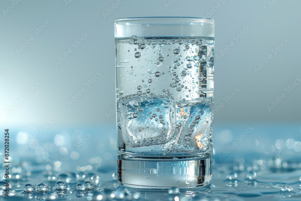 Sparkling Water drink in glass ,isolate ,minimal, simple background Sparkling Water drink in glass ,isolate ,minimal, simple background