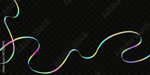 Abstract  holographic wave.Flow iridescent fluid.Dynamic spectrum ribbon.