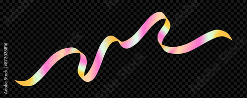 Abstract  holographic wave.Flow iridescent fluid.Dynamic spectrum ribbon.