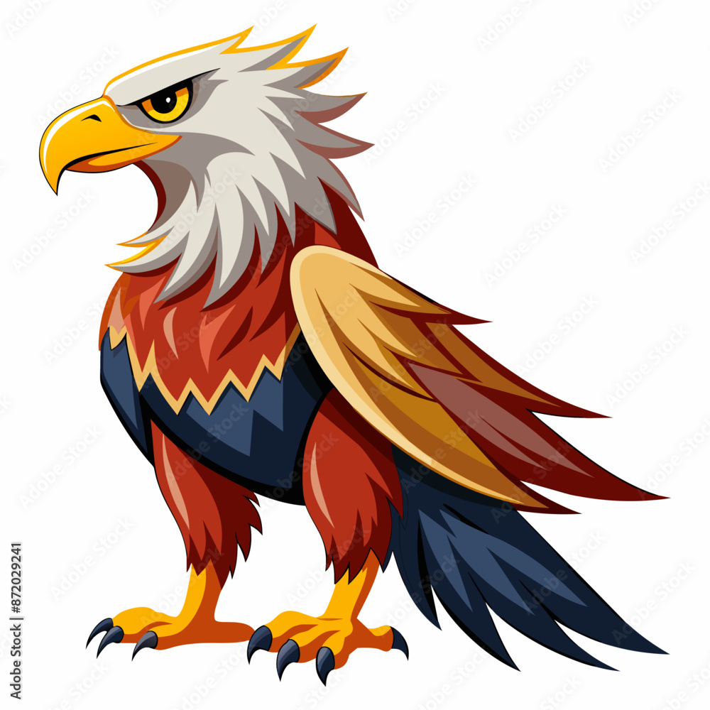 Obraz premium Eagle bird isolated flat vector illustration