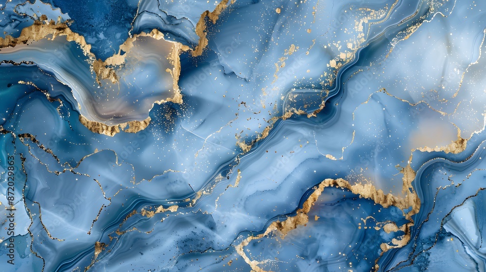 luxury wallpaper. Blue marble and gold abstract background texture. Indigo ocean blue marbling with natural luxury style swirls of marble and gold powder luxury wallpaper. Blue marble and gold abstract background texture. Indigo ocean blue marbling with natural luxury style swirls of marble and gold powder