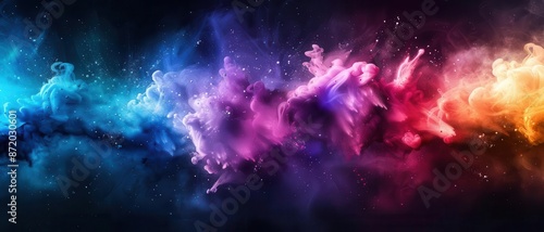 Colors of the universe blend together in a cosmic dance, painting the sky with mystical hues