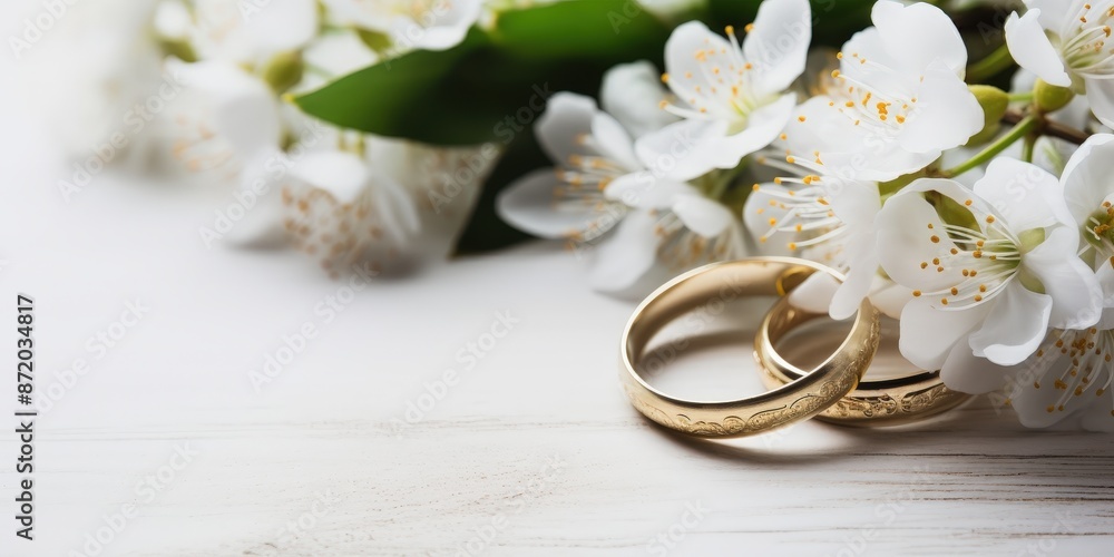 Wedding Rings and Cherry Blossoms Wedding Rings and Cherry Blossoms