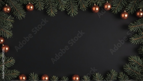 Wallpaper Mural christmas wall decoration with copy space on black background Torontodigital.ca