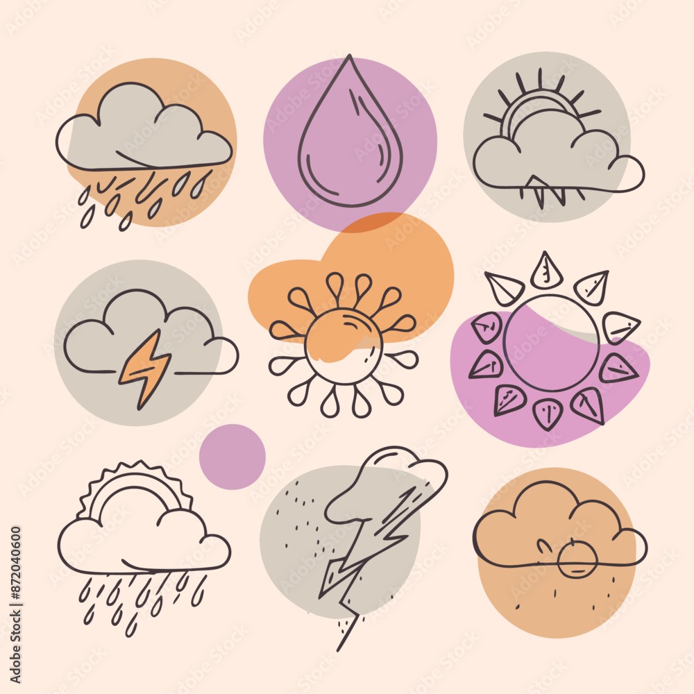 Weather Icons, Vector, art work for variou uses Weather Icons, Vector, art work for variou uses
