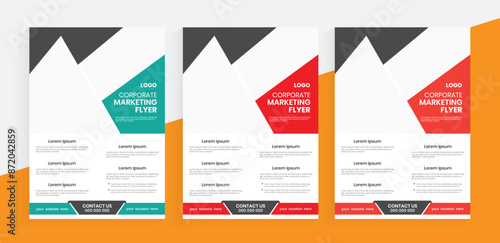 Corporate marketing flyer design, flier design for business publications, case study flier template, single page leaflet handout design.