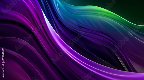A purple and green abstract background.