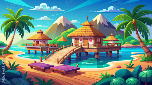 Dramatic and picturesque scene. Famous holiday resorts