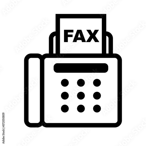 Simple fax icon. Facsimile icon. Vector.