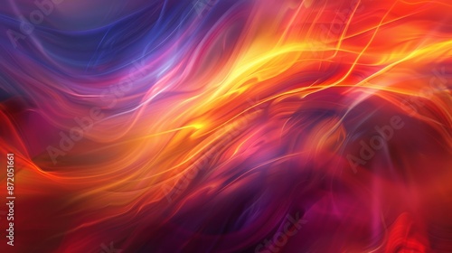 pure energy motion blur sound waves visualization with pink orange purple wavy abstract element background, electronic or trance music festival