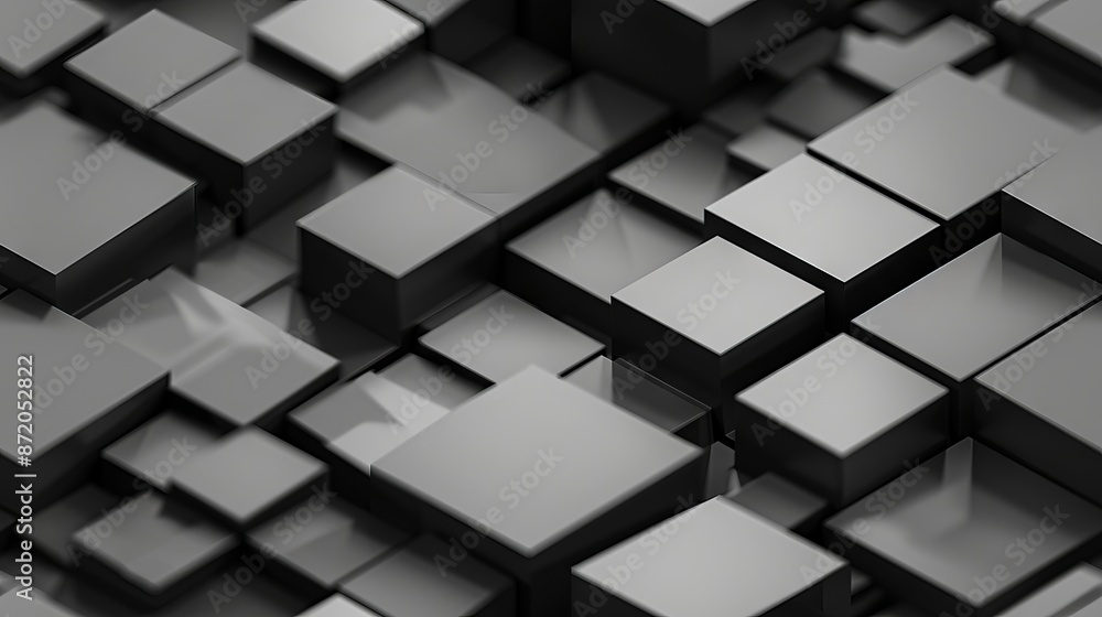 Black and white image of a large number of cubes. Black and white image of a large number of cubes.