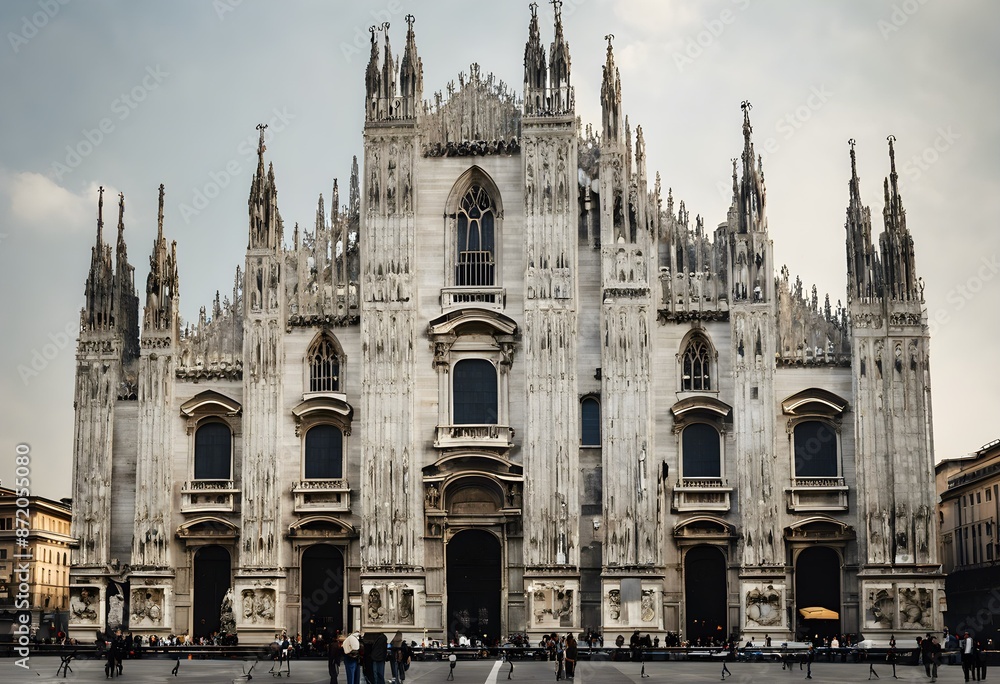 Fototapeta premium A view of Milan Cathedral