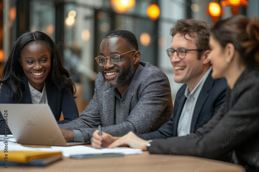 Smiling mature business people meeting with each other in the conference room. Smiling mature business people meeting with each other in the conference room.