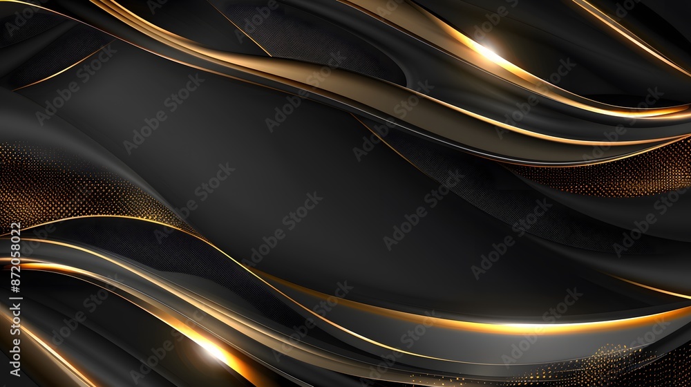 black and gold wave on white background concept black and gold wave on white background concept